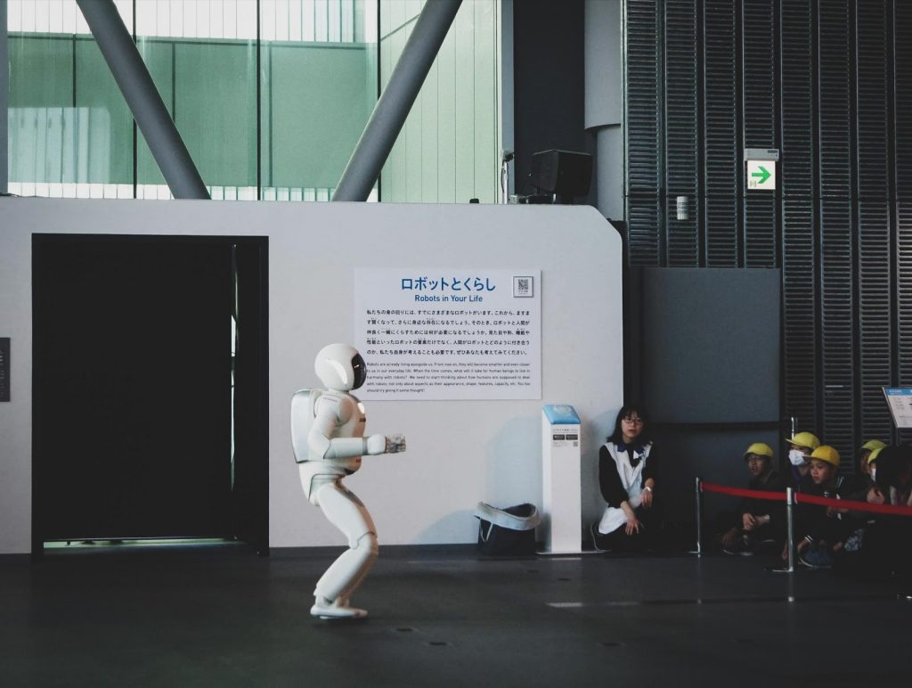 Asimo robot display at Miraikan in Tokyo
