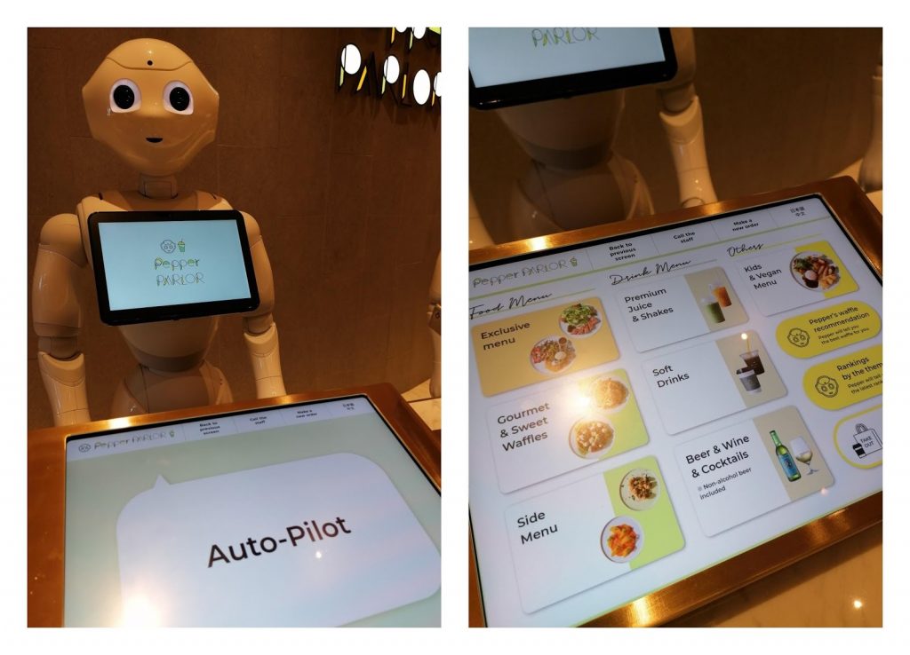 Pepper analyses your facial expression and makes a menu recommendation